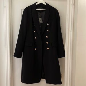 Melanie Lyne long black coat with lining